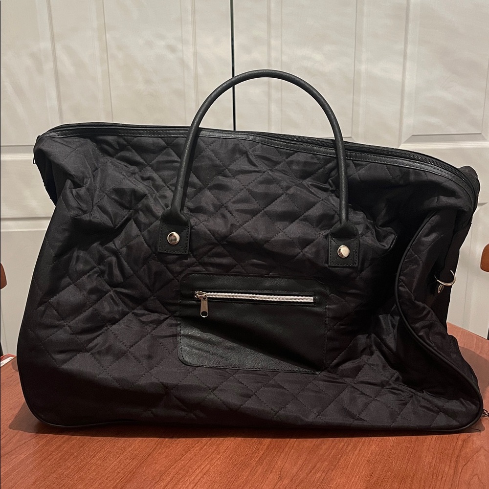Vinyl Travel Duffel Roller Bag
